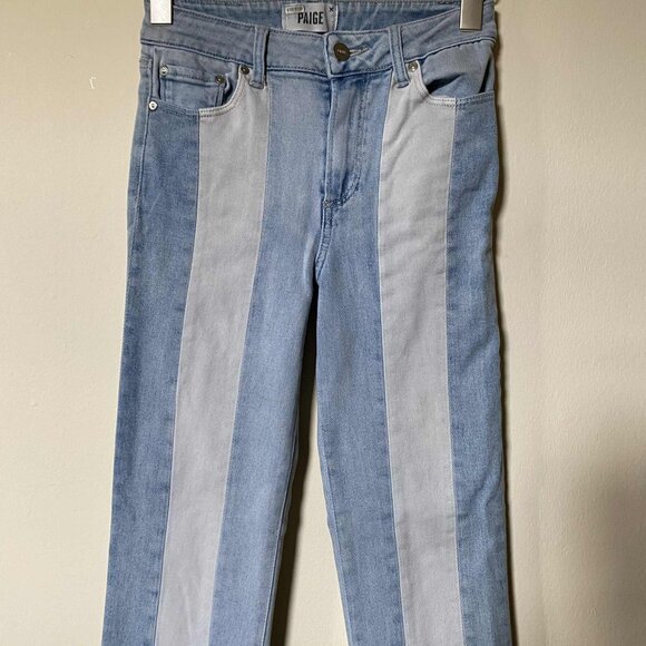 PAIGE Stripe Straight Fit Jeans (Size: 25) - Picture 6 of 12
